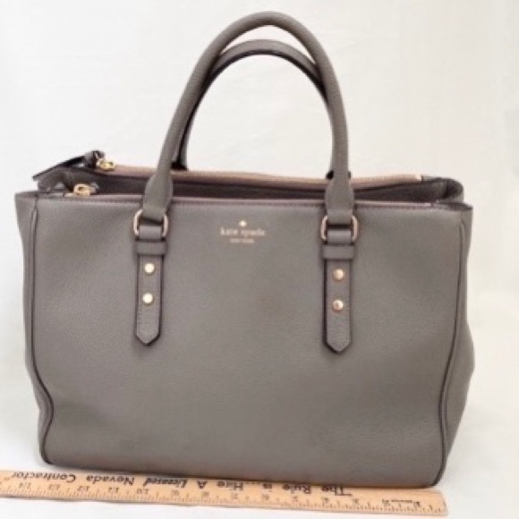Kate Spade Gray Leighann Mulberry Satchel Bag - Picture 8 of 12